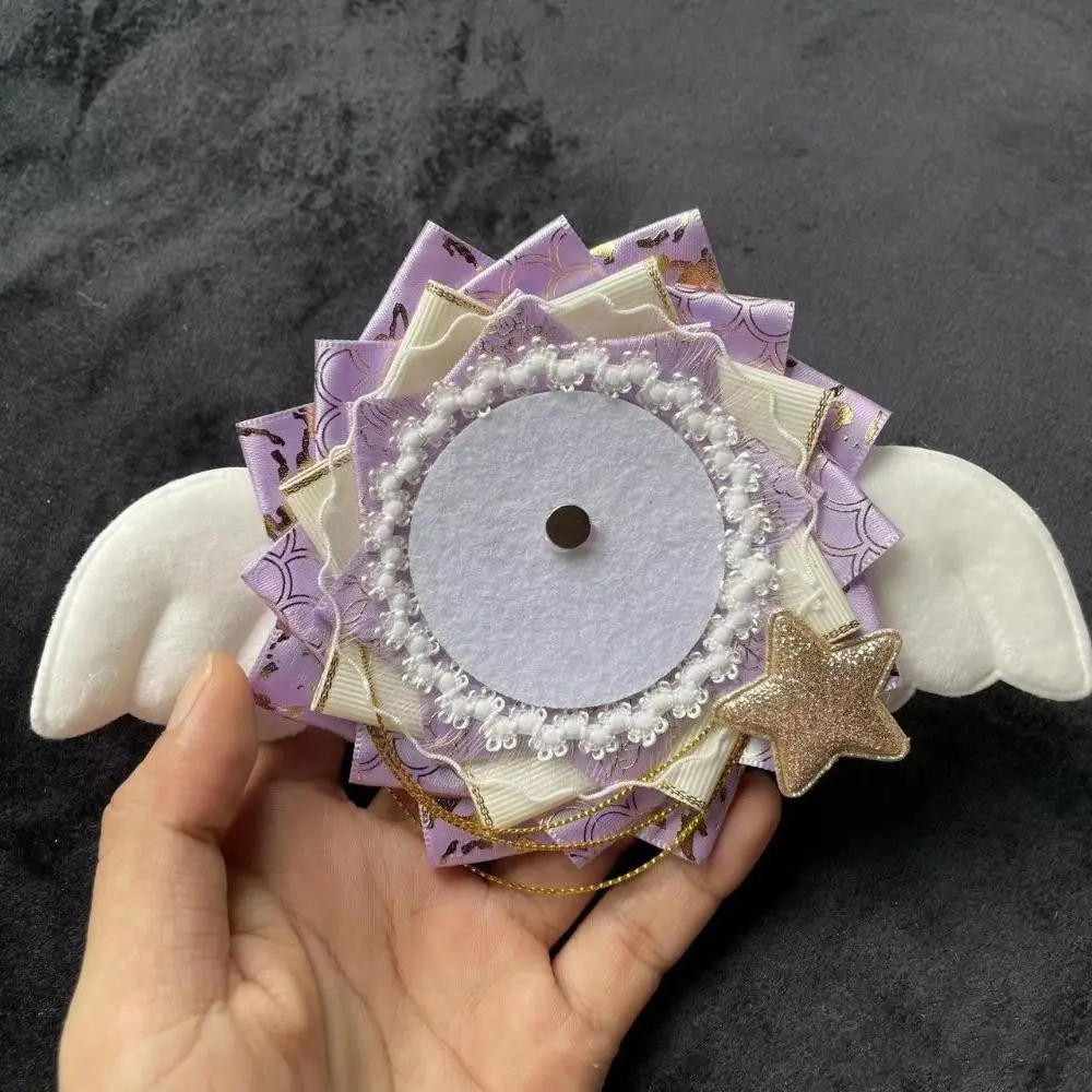 Lace Anime Badge Display Base Flower Wings Brooch Holder Itabag Decor Bow Decoration Crafts Colorful Badges Pins Tray