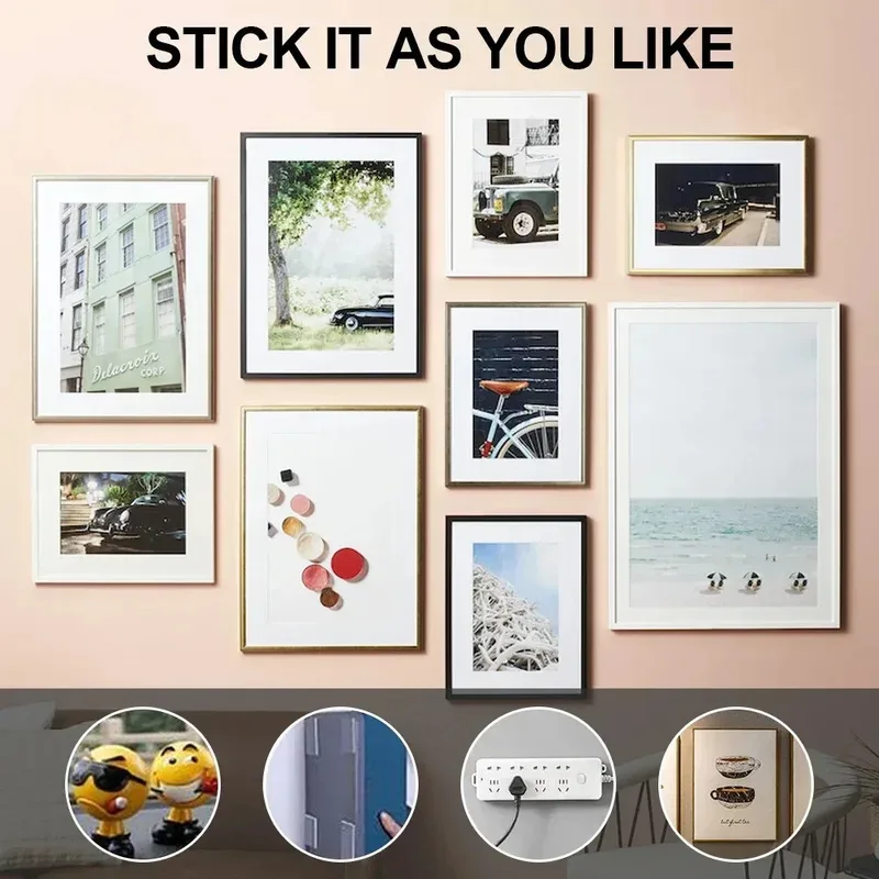 60/360pcs Double Sided Adhesive Tape Strong Waterproof Wall Sticker Traceless Home Poster Festival Decor Clear Nano Cinta Tape