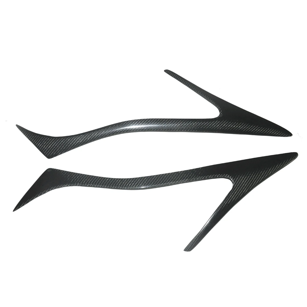 Real Carbon Fiber Eyelids Eyebrows Lids Headlight Trim Covers for Chevrolet Cruze 2010-2019