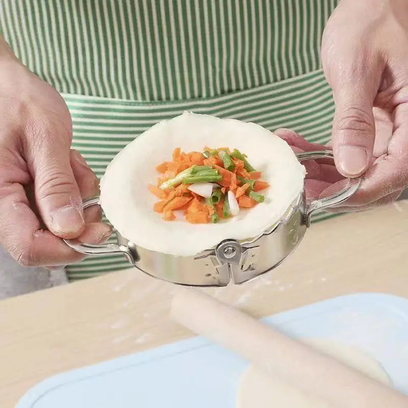 Dumpling Maker Stainless Steel Dumpling Maker Dumpling Skin Mold Ravioli Maker Press Pie Making Press Wrapper Pastry Maker Kitch