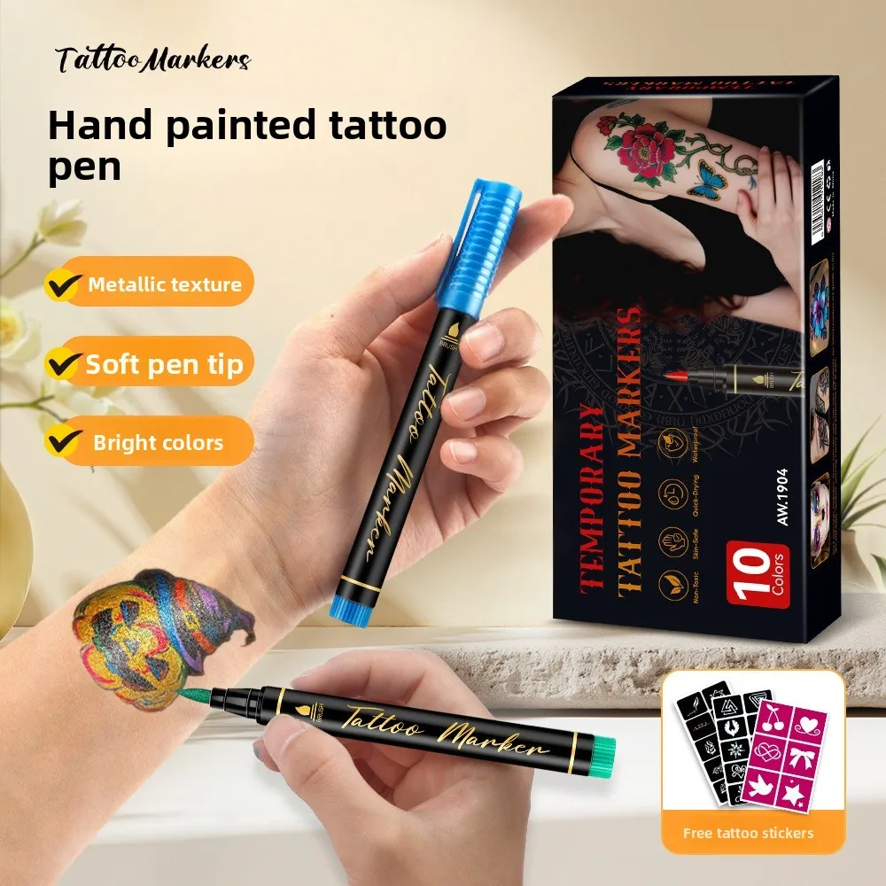 

Подарки, временная ручка для рисования кожи, аксессуары для ручек, маркер с мягким наконечником, сделай сам, одноразовая картина для кожи