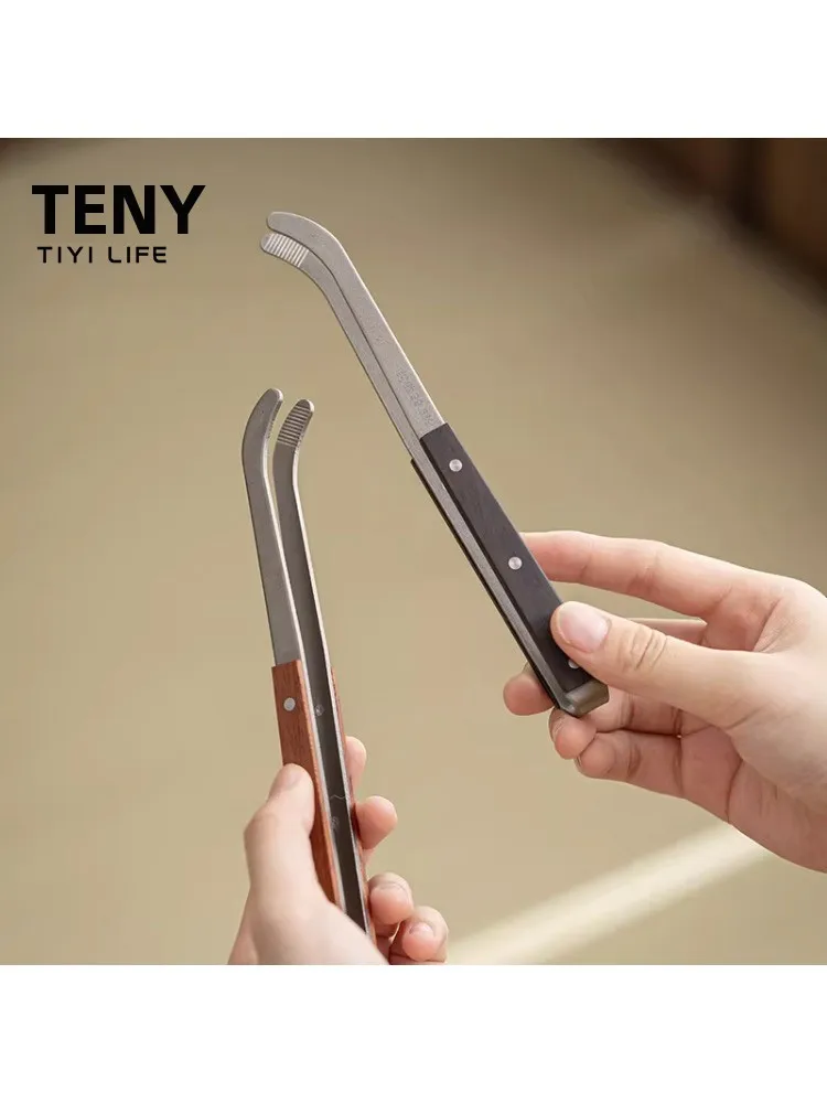 

Высококачественные титановые щипцы для чая Tian: противоскользящие пинцеты для чашек, инструмент для чайного набора, аксессуары ручной работы для чайной комнаты
