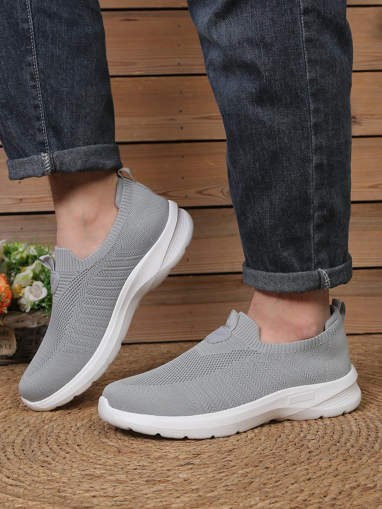 Herren Leichte Wanderschuhe Atmungsaktives Mesh-Obermaterial Gepolsterte Sohle Bequeme Freizeitschuhe für Männer – Detail 21
