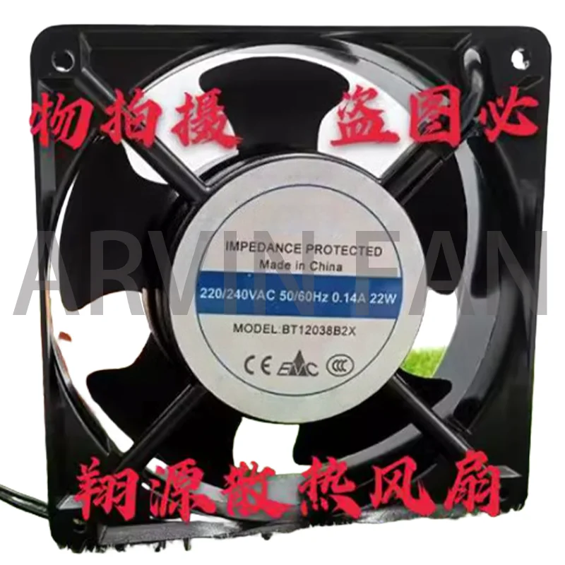 

BT12038B2X 220V 50/60Hz 0.14A 22W Fan With high Air Volume