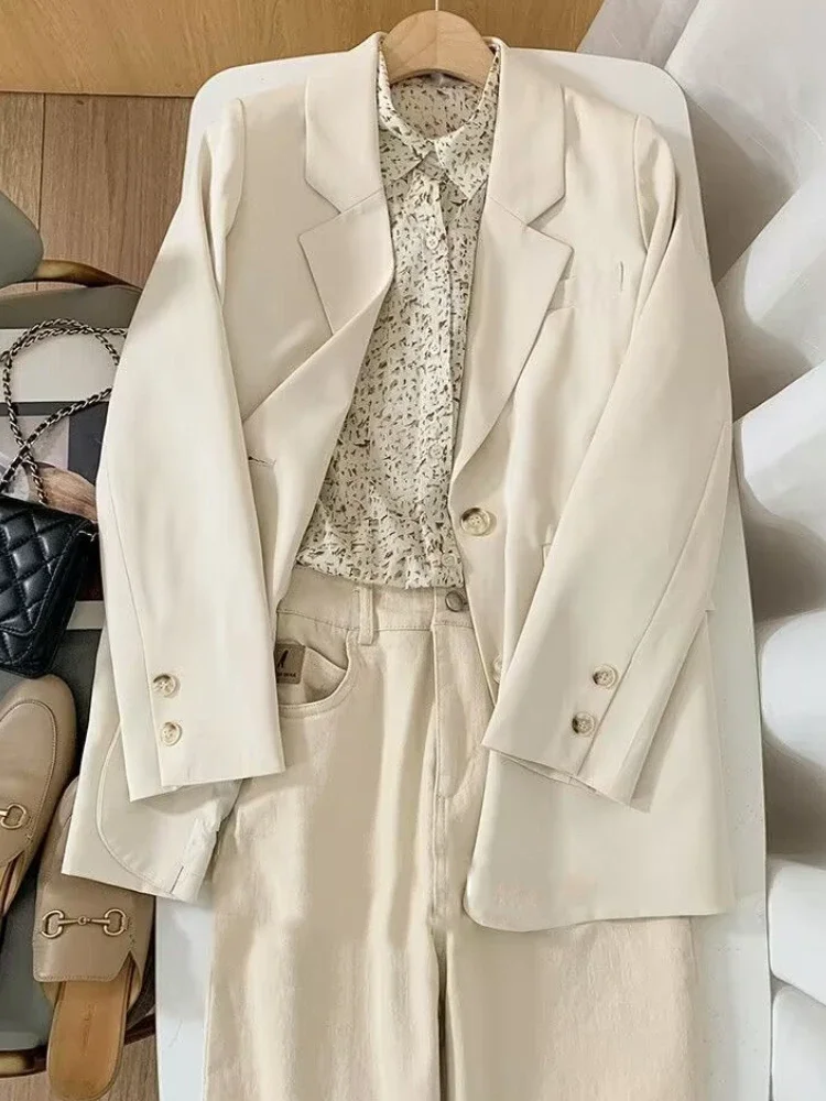 Blazer Woman Spring/autumn New Korean Fashion Coats Office Lady Outerwears Youthful Woman Clothes Elegant Stylish Blazers