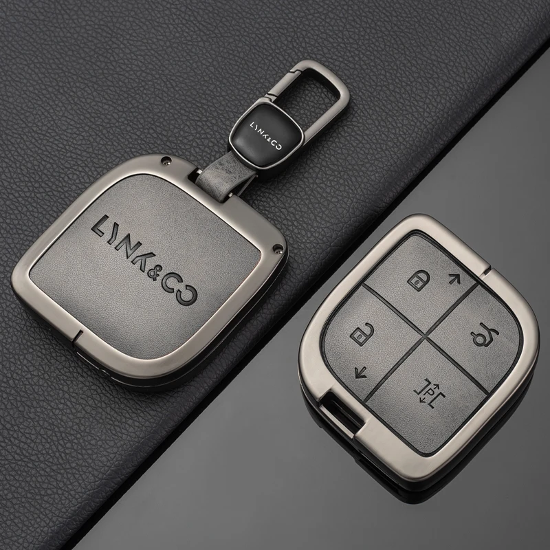 Car Alloy Smart Key Shell Key Bag Cover Fob Case For Lynk&co 01 02 08 06 05 900 Lynk Co 07 09 03 Z20 20 10 Z10 Key Ring Holder