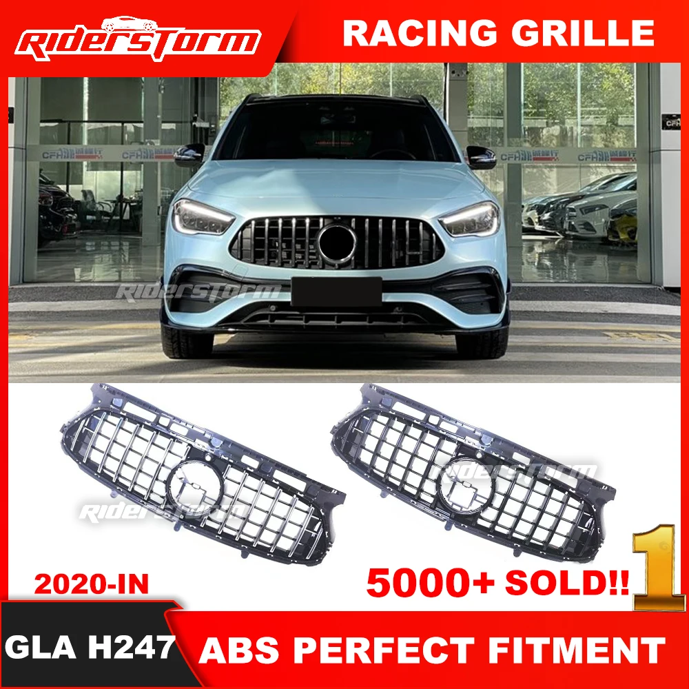 2022+ GLA Class Sport X247 GT Grill Front Grille for mercede Gla Class GLA200 GLA250 H247 sport version H247 panamerica Grid