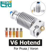 For Prusa/Voron E3D V6 Hotend + Bimetal Heatbreak  V6 Remote Direct Heat Sink Range 1.75mm For Feeding 3D Printer Titan Extruder