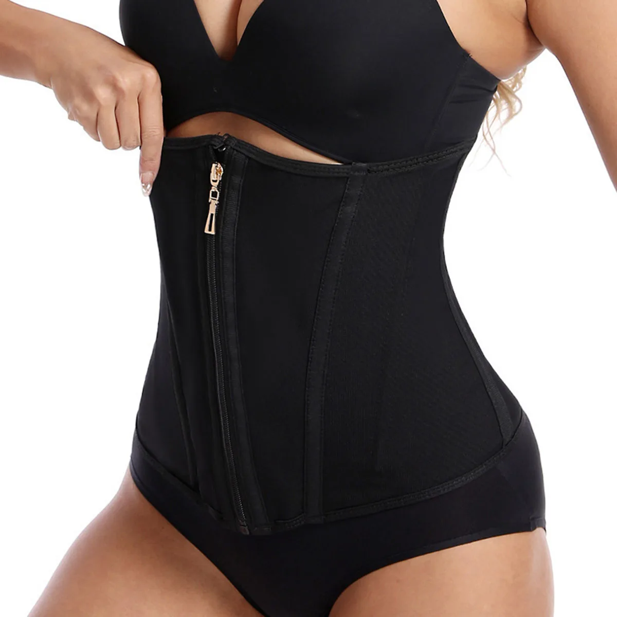 Korsett-Taillentrainer, doppelt gepresster Cincher, Unterbrustkorsett, Körperformer, Shapewear, Bustier, Schlankheits-Trimmer, Sanduhr-Mieder – Detail 2