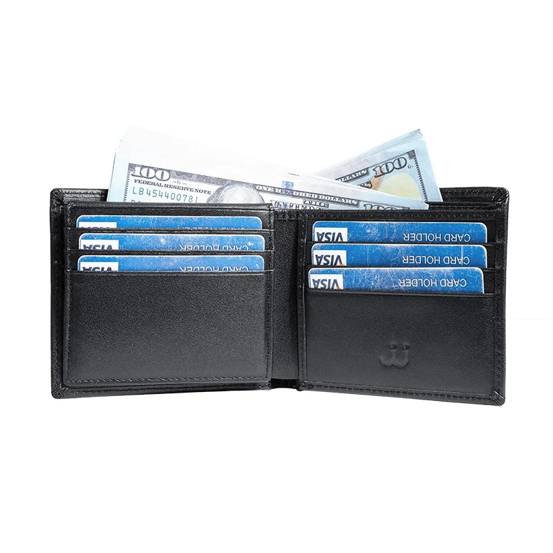 Wallet for Men RFID Blocking Slim Front Pocket Bifold Genuine Leather Mens Wallet with ID Window Gifts for Men