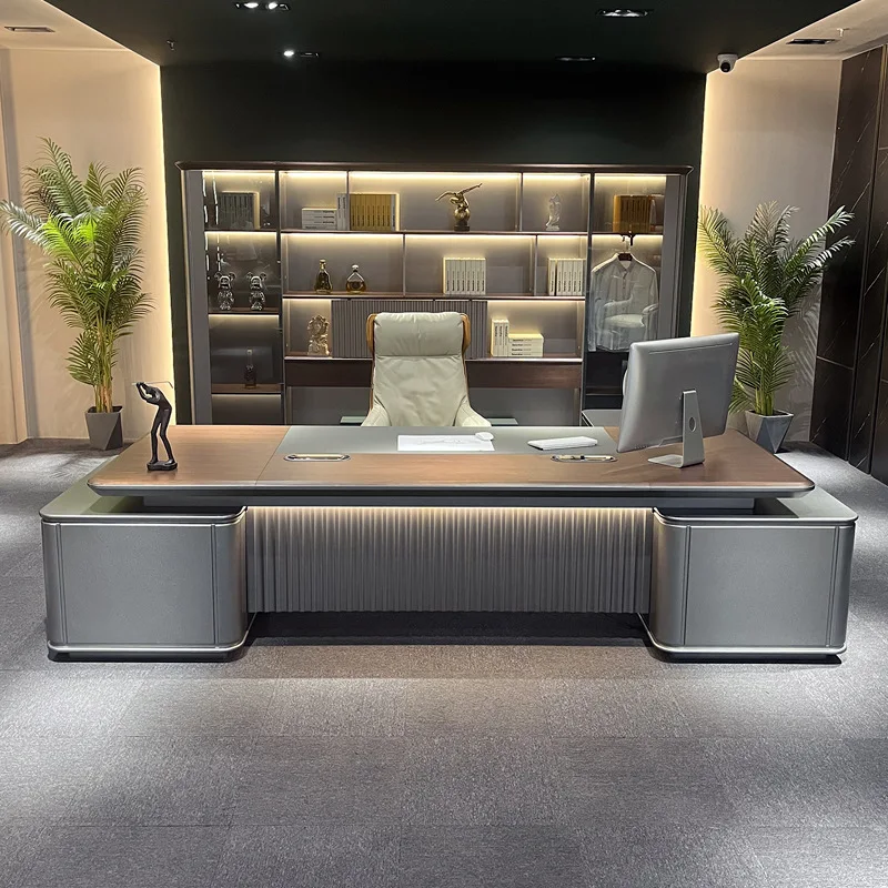 

European Classical Office Furniture 1.8m Small Executive Manager Table Office L-shaped boss Work Desk Executive Office Set