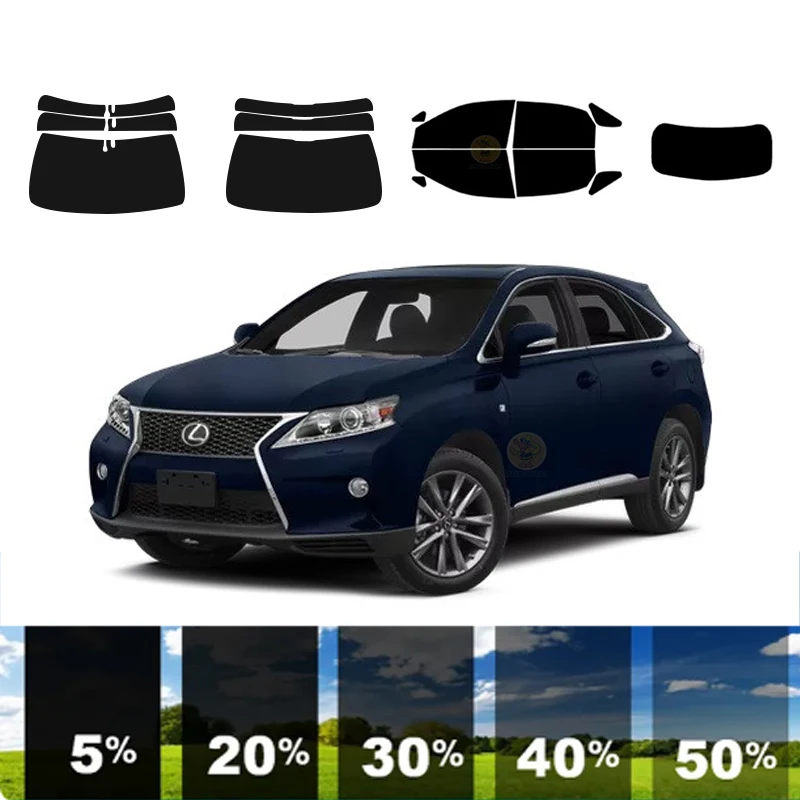 precut Removable Window Tint Film For Car 100% UVR 5%-35%VLT Heat Insulation Carbon ﻿For LEXUS RX 4 DR SUV 2010-2013