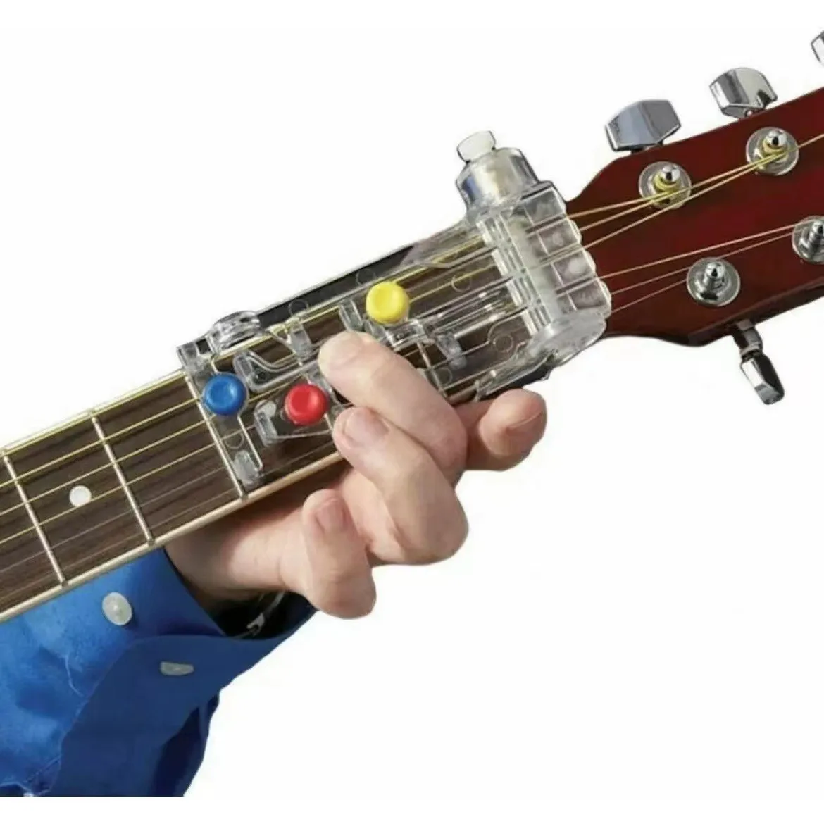 Guitar Chord Trainer One Key Chord For Beginners Fingertip Protector Finger Strength Exerciser Guitar Playing Aid Tool