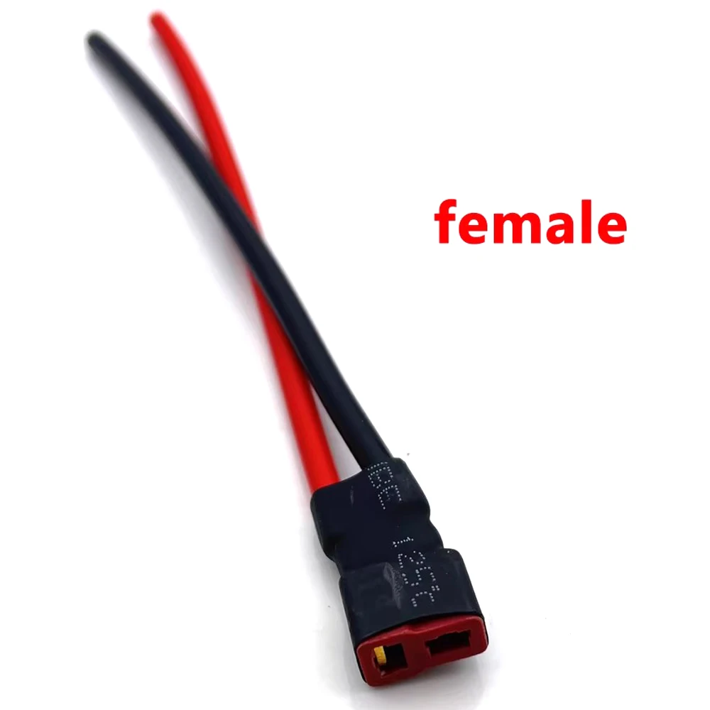 1pcs T Type Socket Plug Male Female Connector Silicone Wire With 15CM 15AWG 15A For electric car Rc Lipo battery Rc Model
