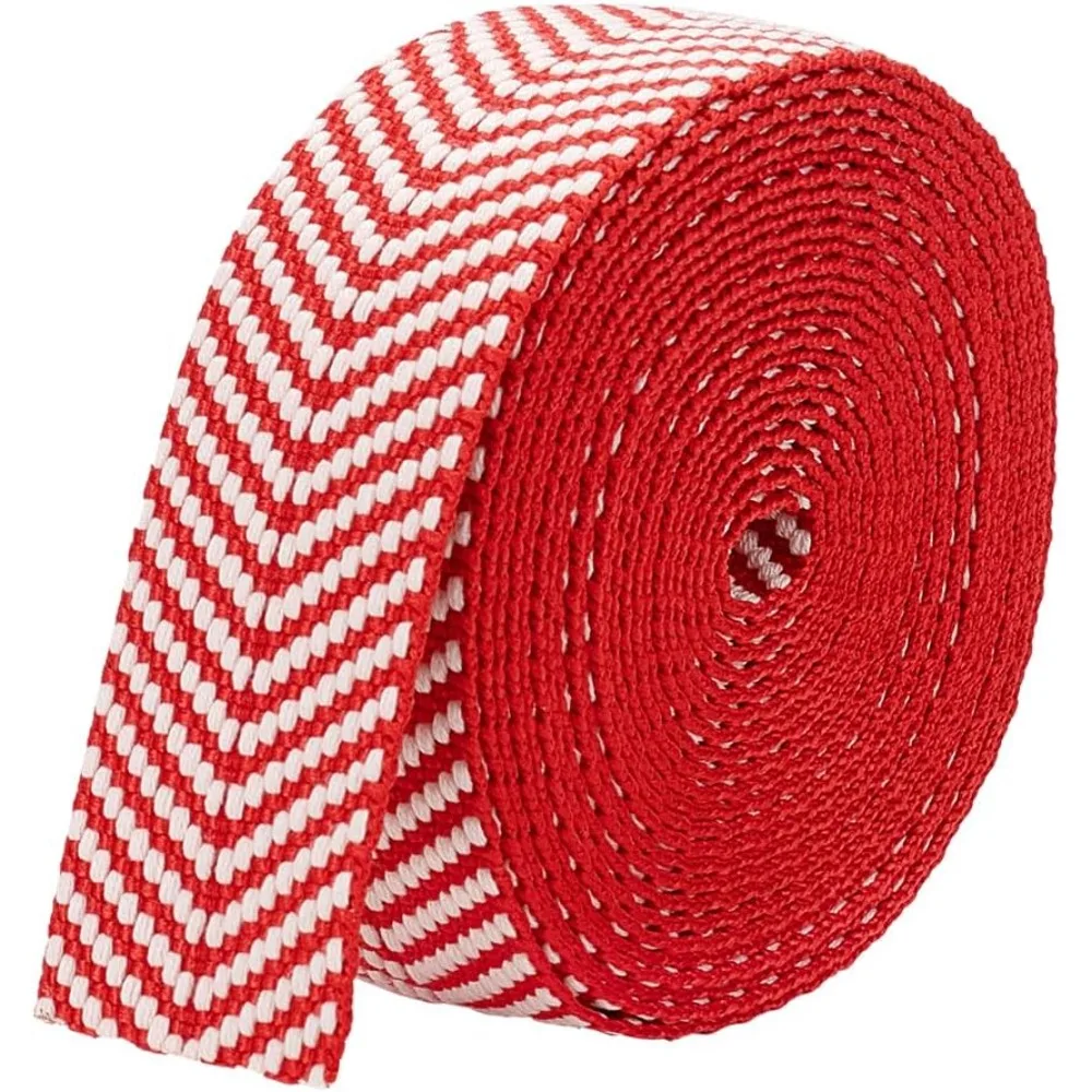 Cotton Webbing  Polycotton Jacquard Flat Striped Pattern for Webbing Bag Handles