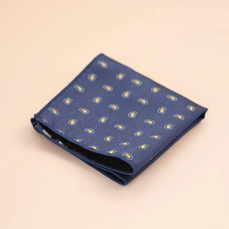 Lenço de bolso masculino colorido multicolorido ponto paisley clássico lenço de casamento negócios jacquard lenço