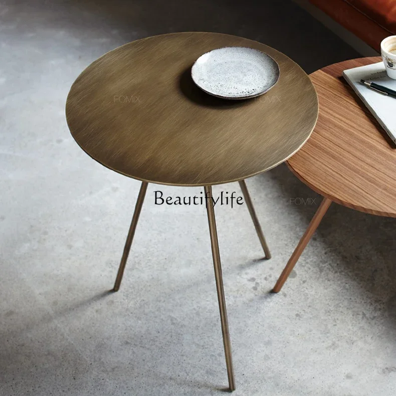 

Italian minimalist sofa side a few high-end designer wabi sabi wind round corner a few light luxury
