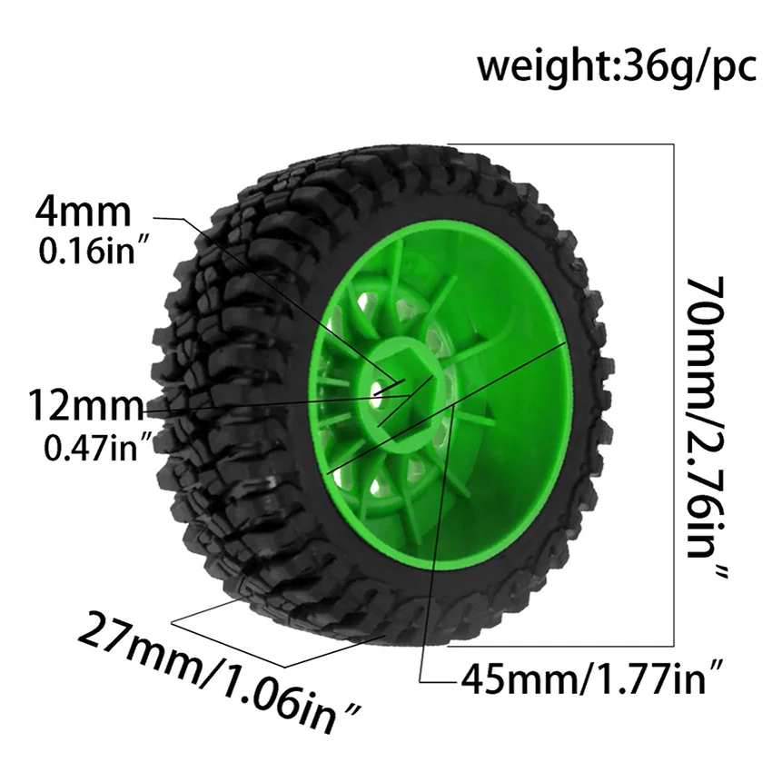  Banden voor ARRMA/Mojave/MJXRC 14211/HAIBOXING 3100 1/14/16 Algemene JJRC Short-Throttle Q130c W256 Accessoires