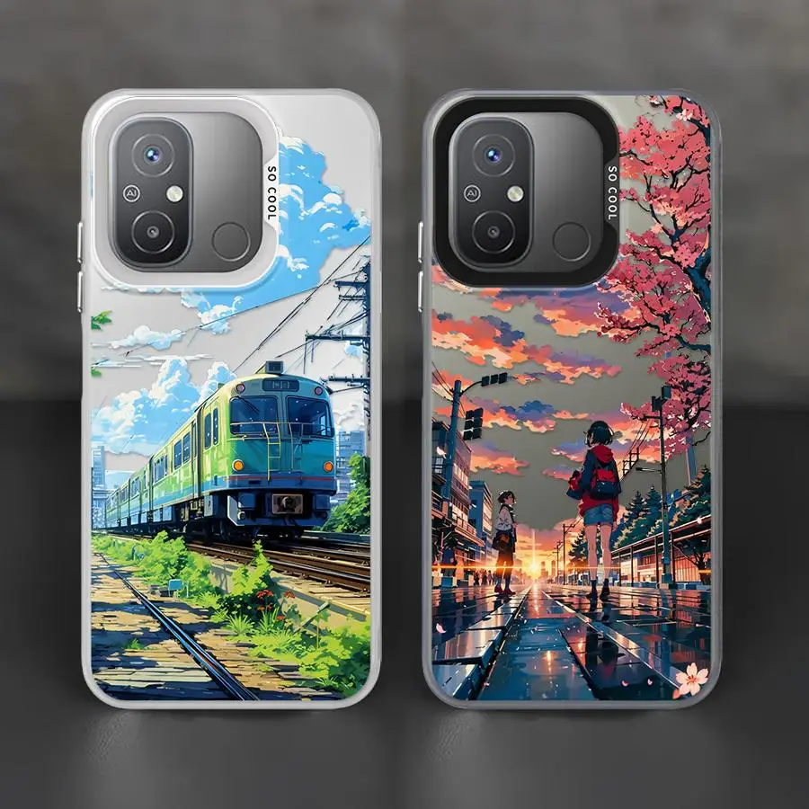 Phone Case for Xiaomi Redmi A1 A2 Plus A3x 12 13 13C 12C 5G Poco C51 C61 C50 X3 NFC Shockproof Mobile Cases Summer Sky