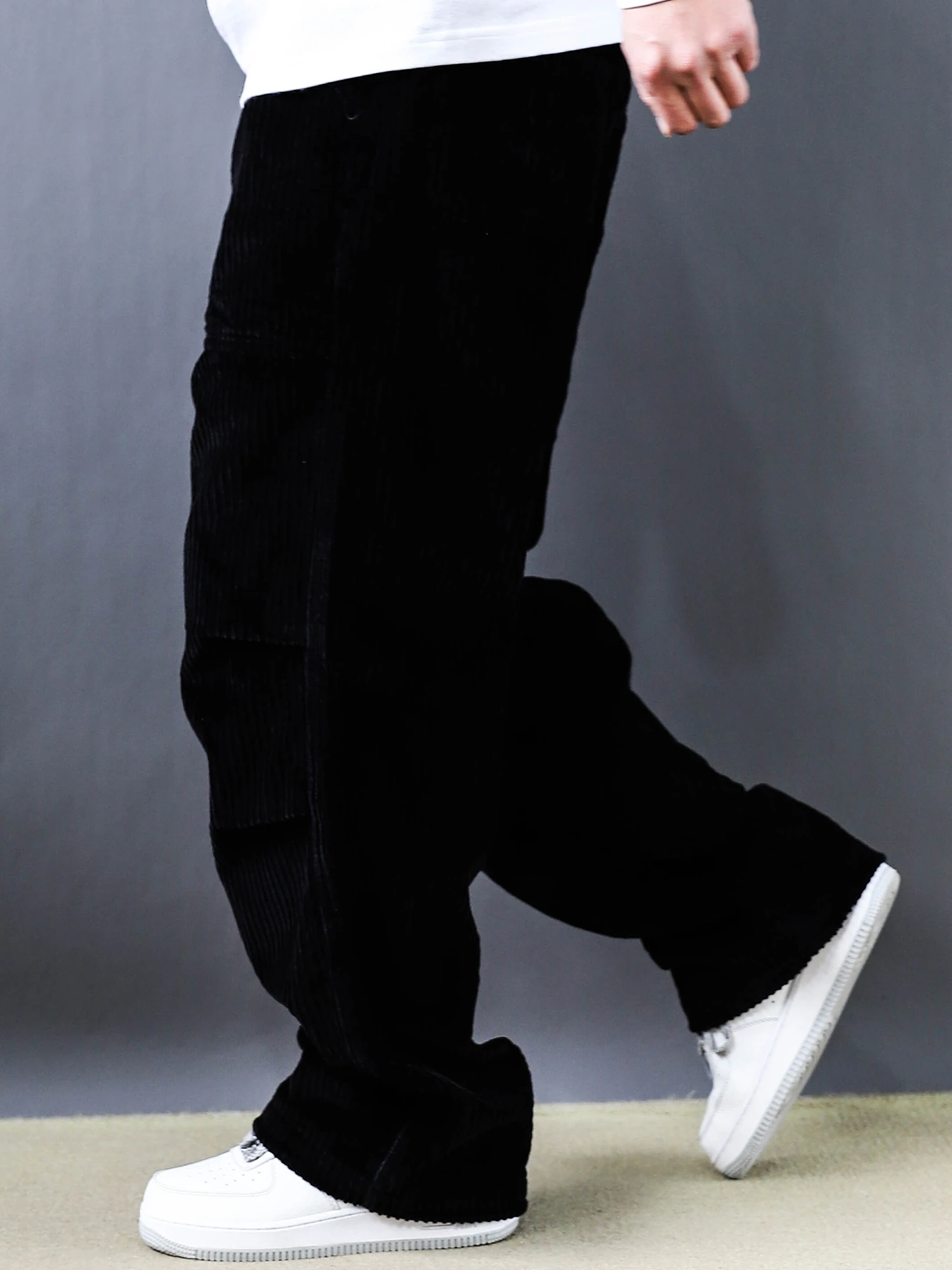 

Spring Autumn Corduroy Multi ket Work Pants Functional Wide Leg Street Heavy Wa Long Trousers Sweatpants Casual Faion