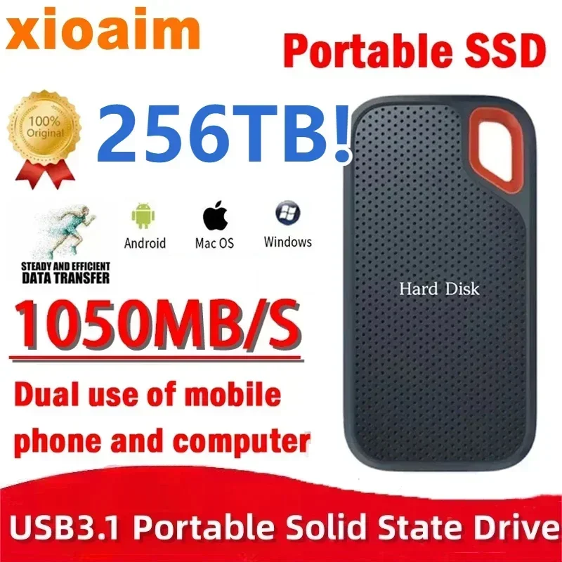 

Hard Disk for Xiaomi Mobile SSD E60 2TB 256TB USB 3.1 HD External Hard Drive for Laptop Mobile Hard Disk HDD Storage Device SSD