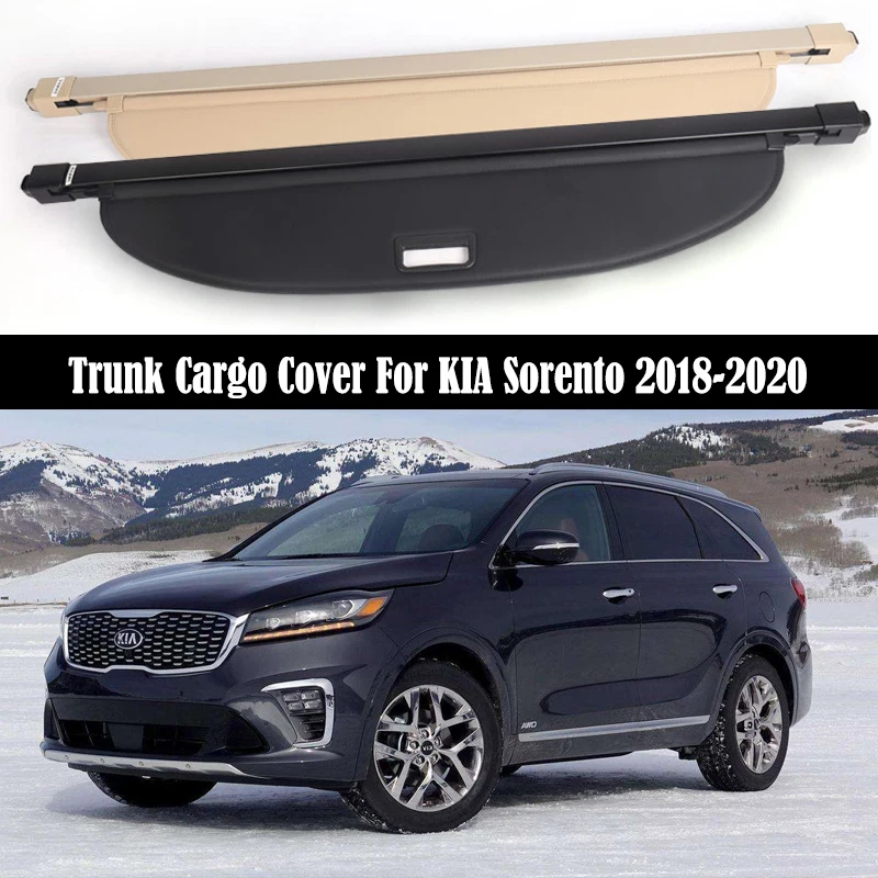 

Rear Trunk Cargo Cover For Kia Sorento 2018-2020 Security Shield Rear Luggage Curtain Retractable Partition Privacy Accessories