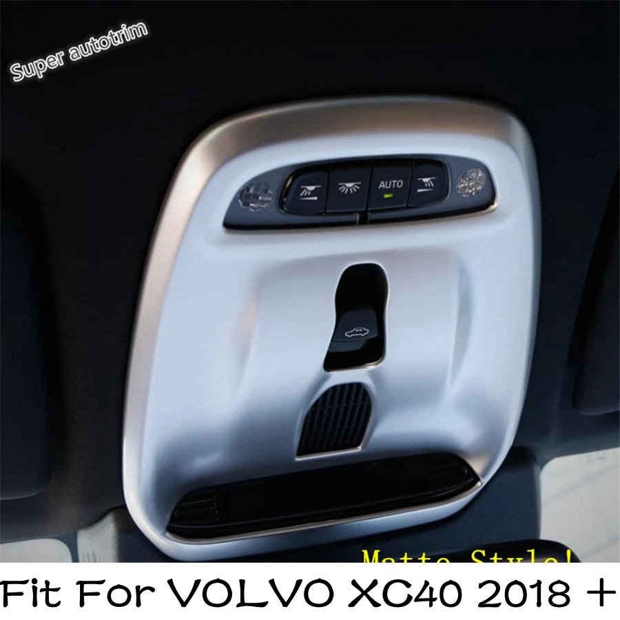 

Front Rear Roof Reading Lights Lamps Frame Cover Trim For VOLVO XC40 2018 - 2024 ABS Matte / Carbon Fiber Accessories Interior
