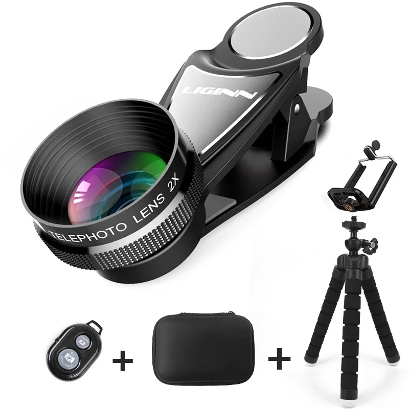 Mobile Phone Camera Lens 2X HD Portrait Teleconverter for iPhone 11 13 Smartphone Mini Telephoto Phone Lens