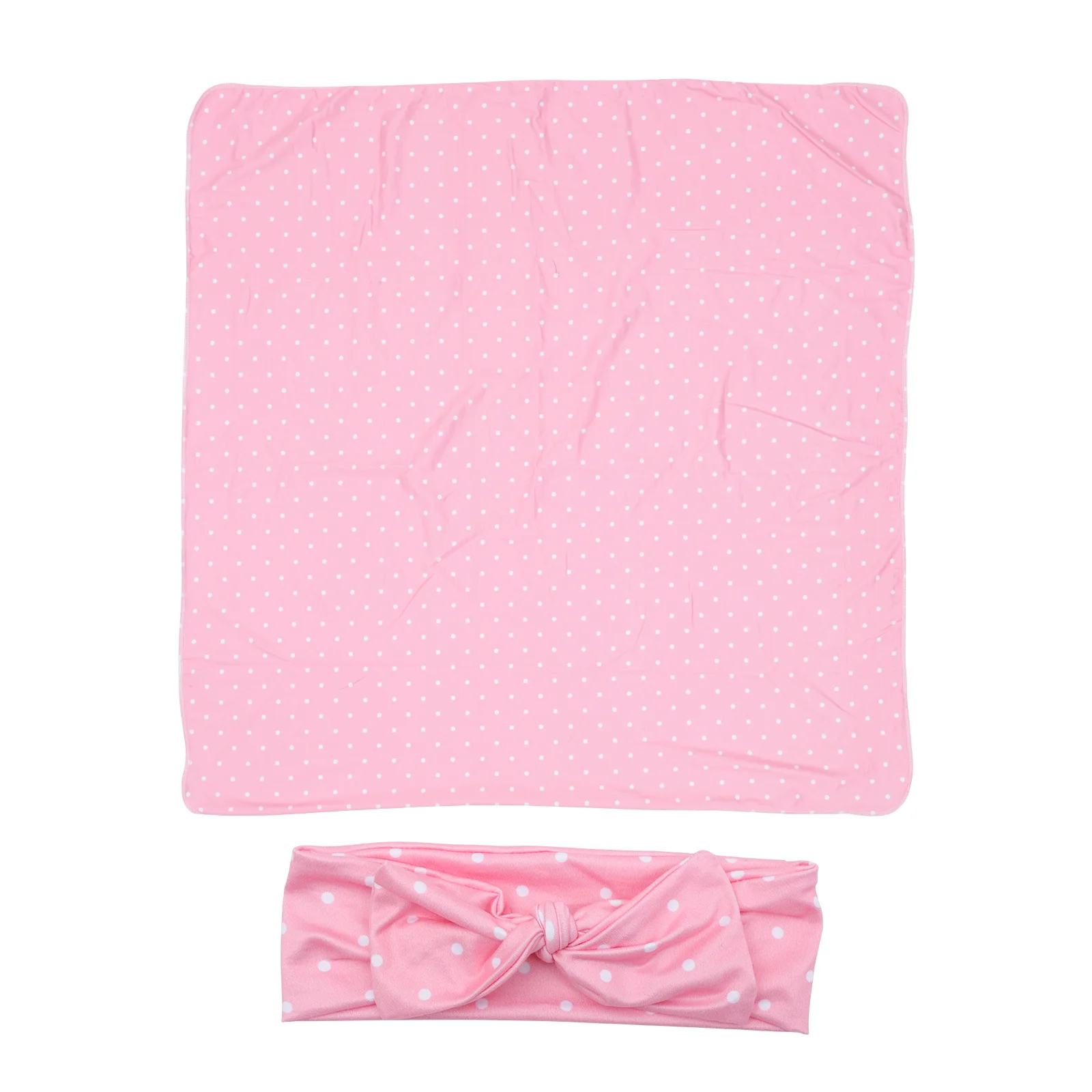 Wrap Baby Wrapping Towel Newborn Swaddle Pink Headband Hairband Photop Prop Washcloths Swaddles