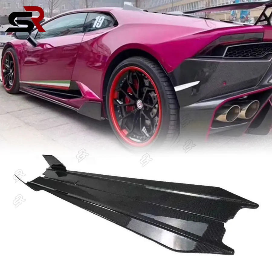 For Lamborghini LP610 2020-IN Carbon Fiber V-Section Side Skirt Skirt Surround Lip Conversion Accessories Body Kits