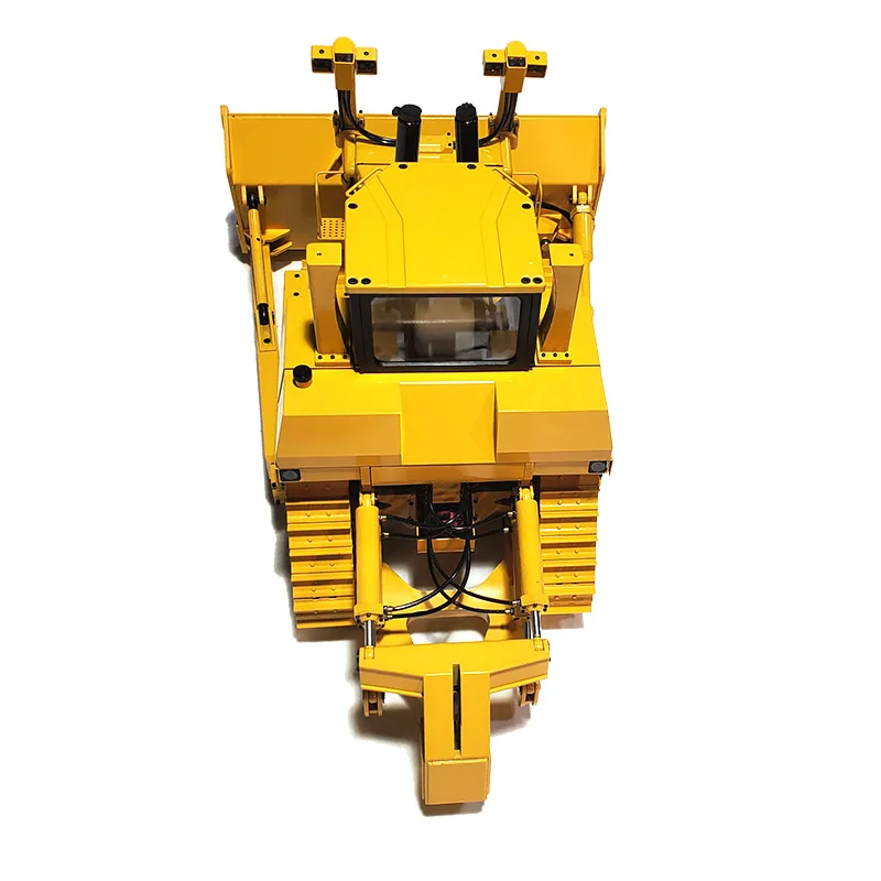 DXR2 RC Bulldozer 1/14 D9T RC Hydraulic Bulldozer Metal Model with Light and Sound Crawler Bulldozer Boy Remote Control Car Toy