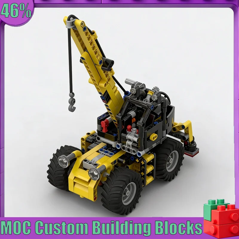 

570Parts Construction Crane Vehicle MOC Model Custom Puzzle DIY Assembly Educational Toy Gift Collection Display Popular Blocks