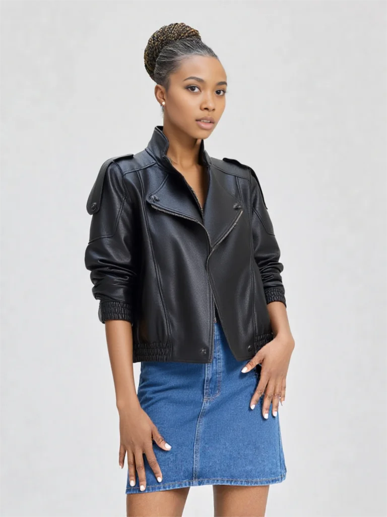 الخريف فو سترة جلدية للنساء عادية الصلبة سحاب أكمام طويلة بولي Leather معاطف جلدية موضة جديدة الإناث الشارع الشهير العلامة التجارية معطف