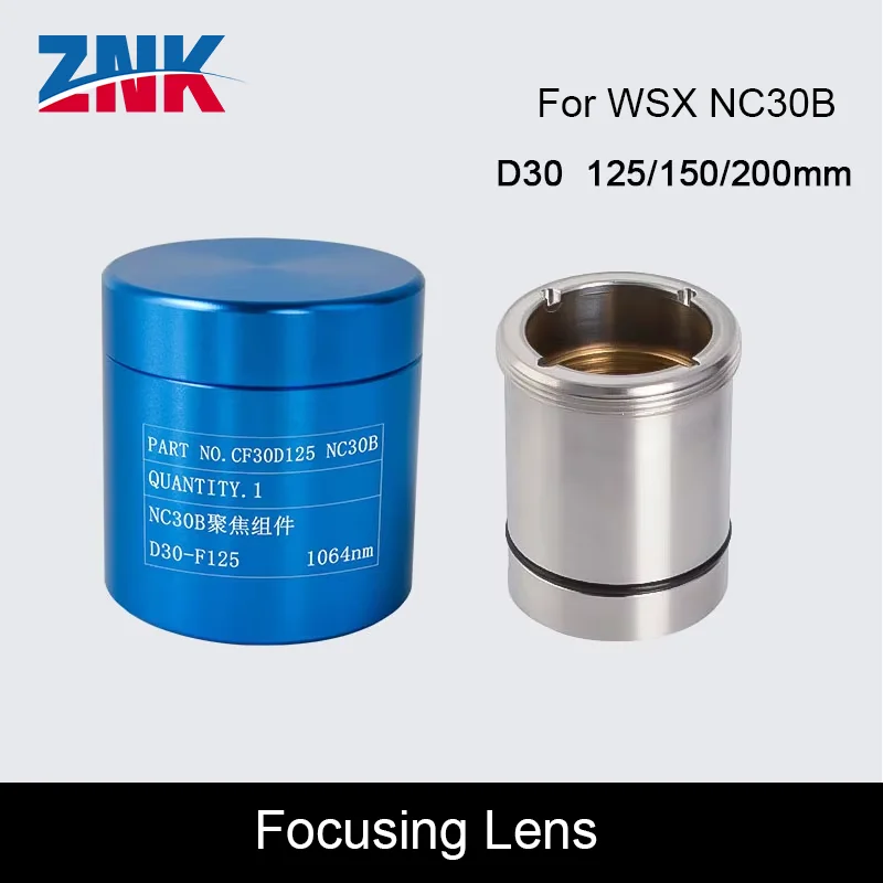 ZNK NC30 Collimating & Focusing Lens D30 F100 F125 F150mm with Lens Holder for WSX Laser Head NC30