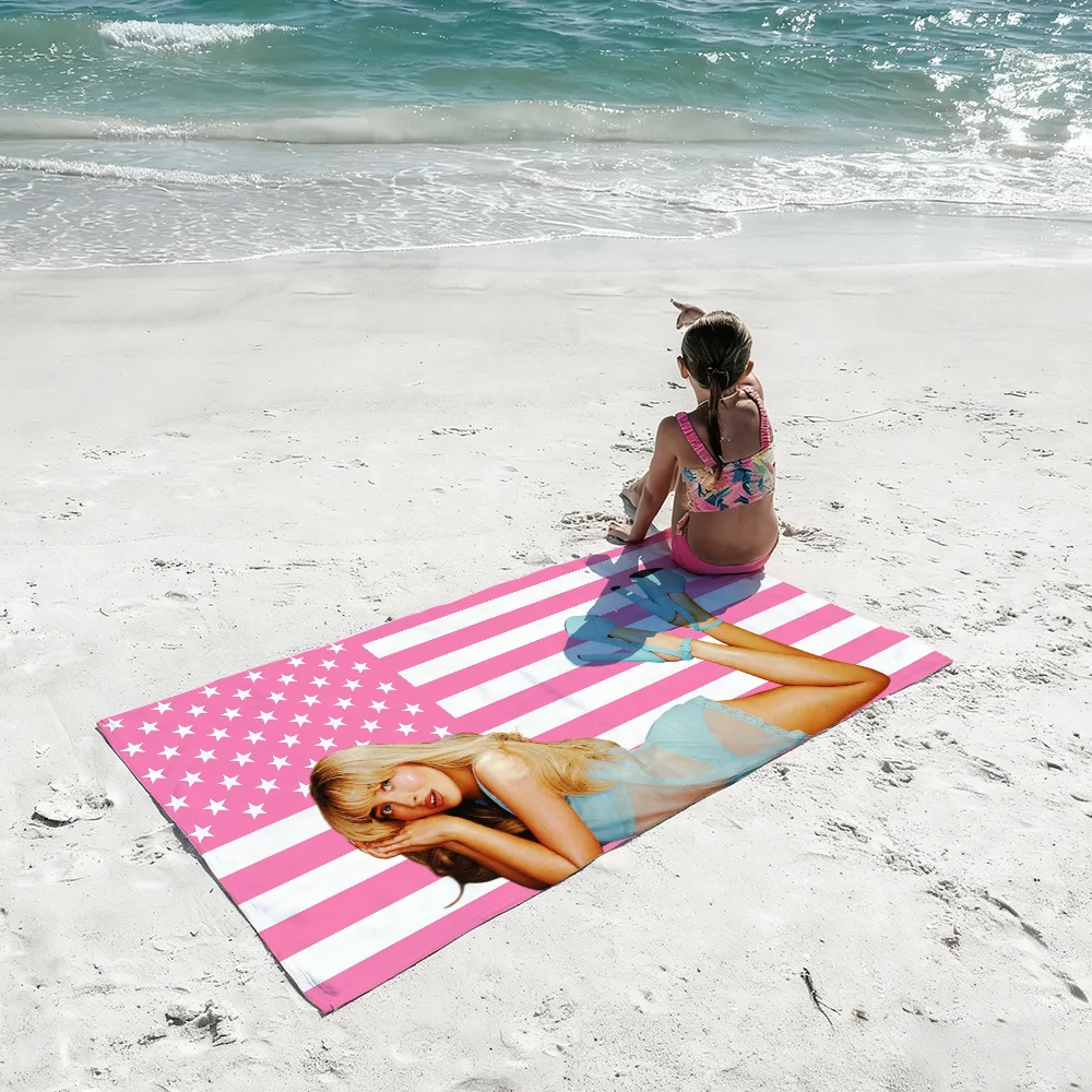 Singer S-Sabrina C-Carpenter Towel Quick Dry Absorbent Beach Towel for Sports, Fitness, Swimming and Outdoor Activities