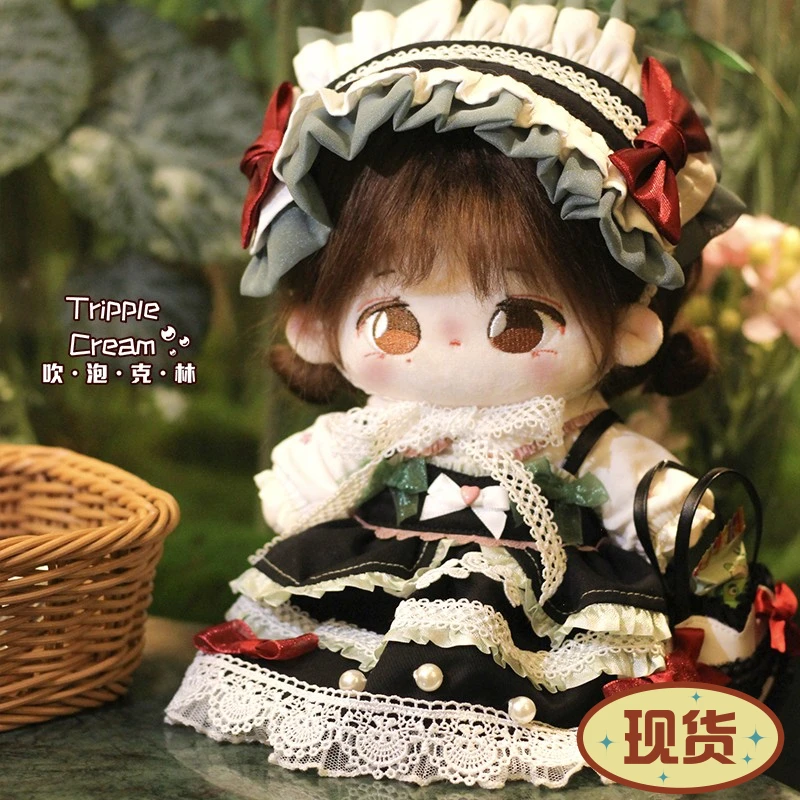 Handmade 3pc/set Heidi's Letter Doll Clothes 20cm No Attributes Elegant Western Wear Lolita Rustic Dress Hairbands Shirt