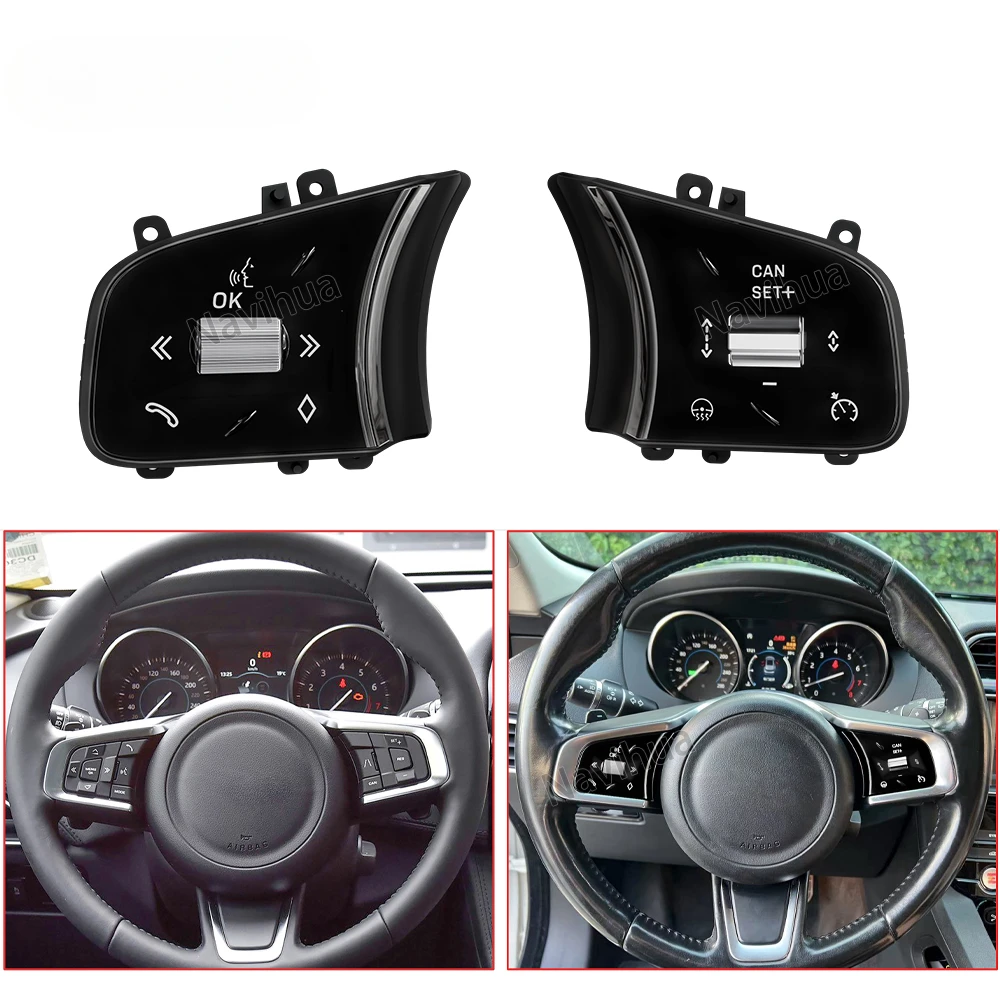 Automotive Electronics Spare Pare Car Steering Wheel Multi-Function Switch Touch Screen Buttons for Jaguar XE XF F-pace