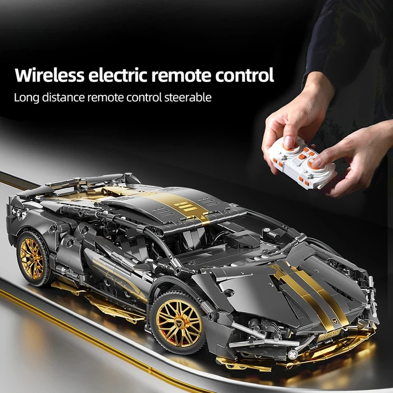 1280PCS กีฬารถบล็อกอาคารของเล่น 1:14 MOC Building ชุดรถแข่งรุ่น Super Cars เช่นของขวัญวันเกิดสําหรับชายและผู้ใหญ่
