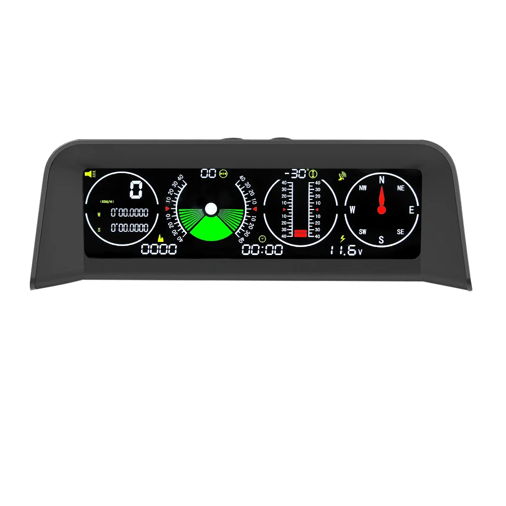 

Автомобильная GPS-система X90: цифровой спидометр (MPH/KMH), измеритель угла наклона (инклинометр), автомобильный компас, сигнализация превышения скорости, автоаксессуары