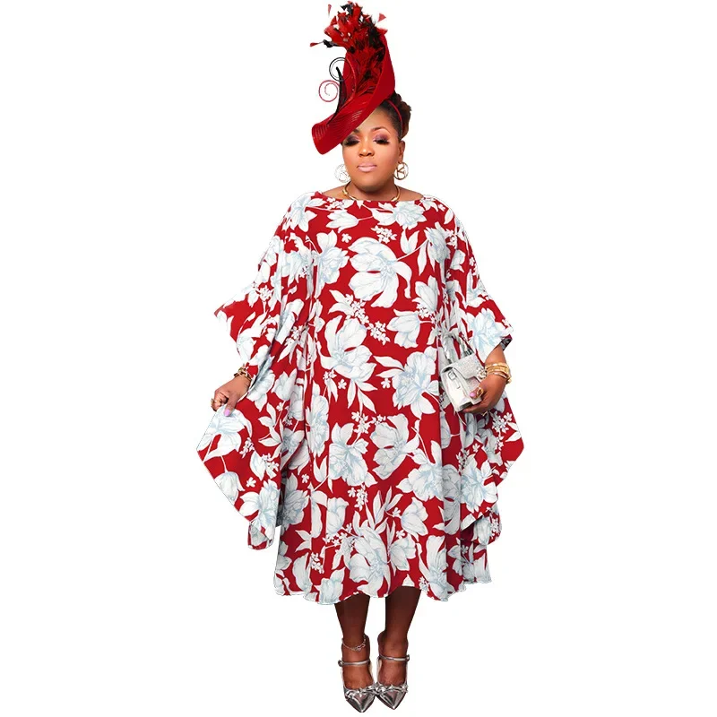 

L-4XL Plus Size African Dresses for Women Elegant Polyester Party Evening Long Dresses Gowns Dashiki Africa Clothing Outfits