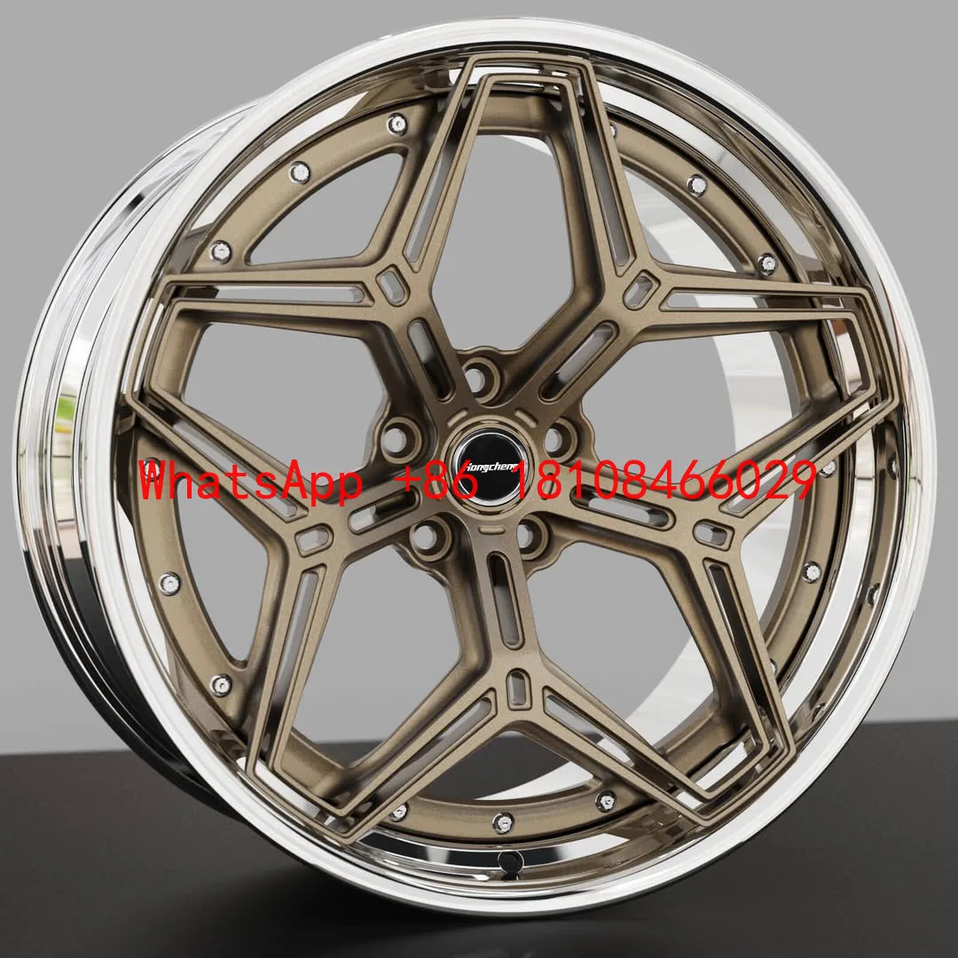 

Glossy Polished Forged Wheel Brushed 2-Piece 18-22 Inch Concave Lip Passenger Car Wheel Rims