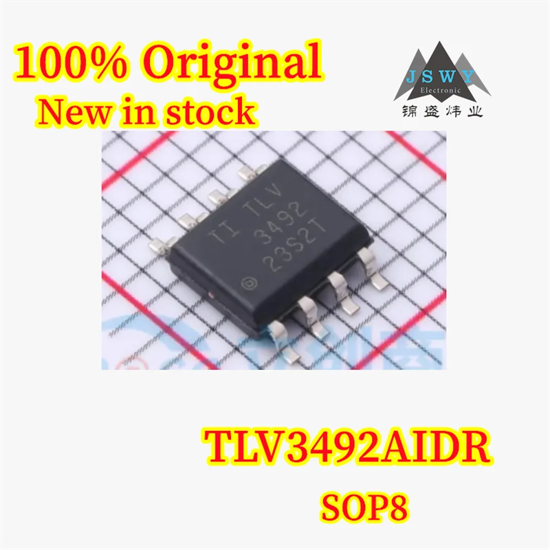 (5/20PCS) 100% New TLV3492AIDR TLV3492 SOP8 Dual-Channel Nanopower Push-Pull Output Comparator Chip - In Stock, Original Chipset