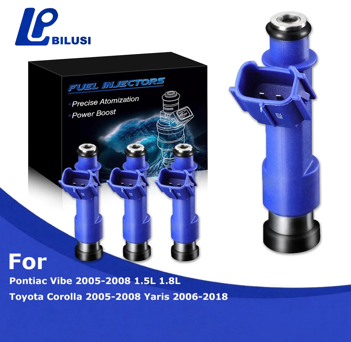 

Bilusi Fuel Injectors For Toyota Corolla 2005-2008 Yaris 2006-2018 For Pontiac Vibe 2005-2008 1.5L 1.8L 23250-0D050 23209-0D050