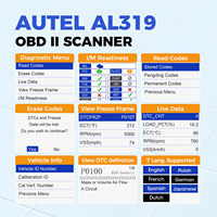 One-click AL319 Autel OBD2 Code Reader Diagnostic Scan Tool  I/M Readiness Key for Check Engine Light Turn-off Freeze Frame Data