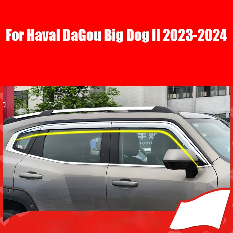 For Haval DaGou Big Dog II 2023 2024 Car window weather shield ABS material exterior protection parts