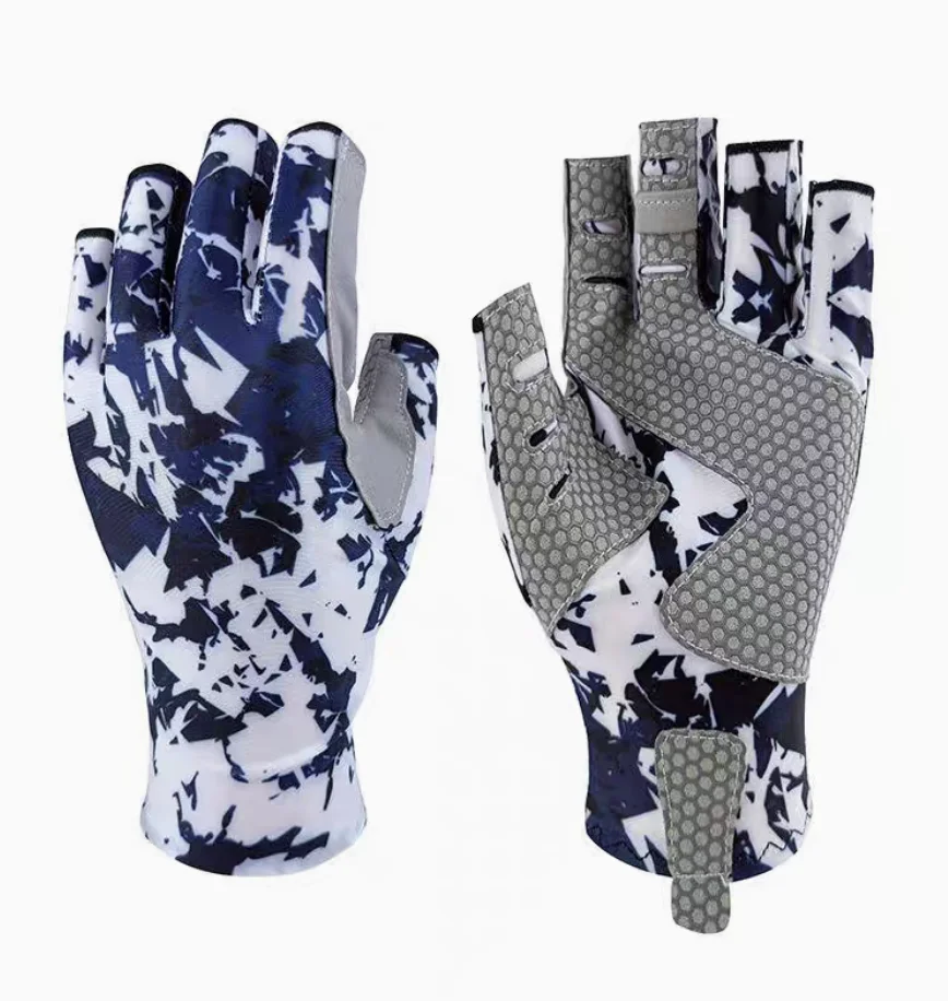 

Мужские перчатки для рыбалки, солнцезащитные перчатки Luya для рыбалки, силиконовые противоскользящие дышащие перчатки для рыбалки на открытом воздухе