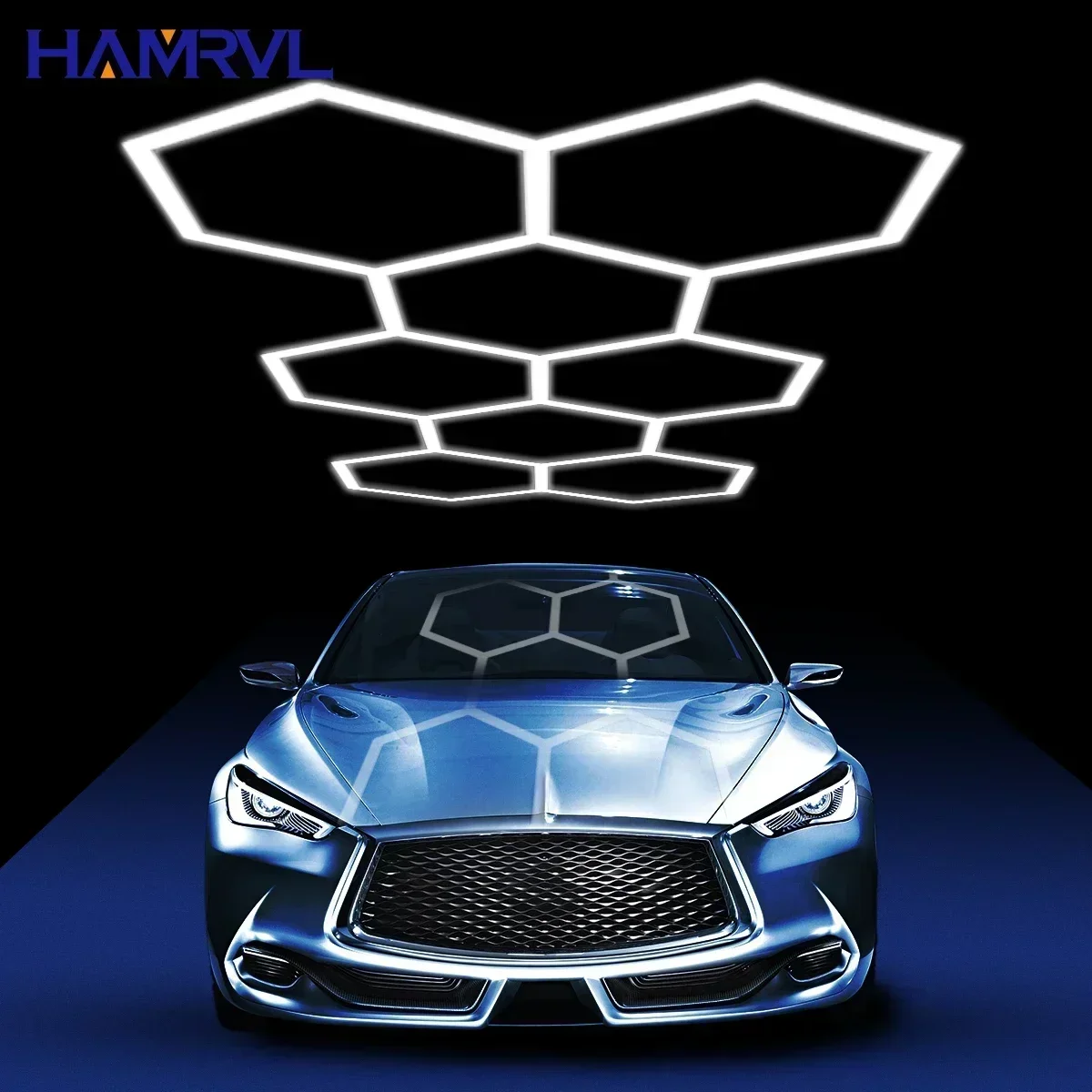 Honeycomb Led Light Garage Light Hexagon Led lamp 110V-240V Led Tube Ceiling Lighting For Auto Car Body Repair Workshop