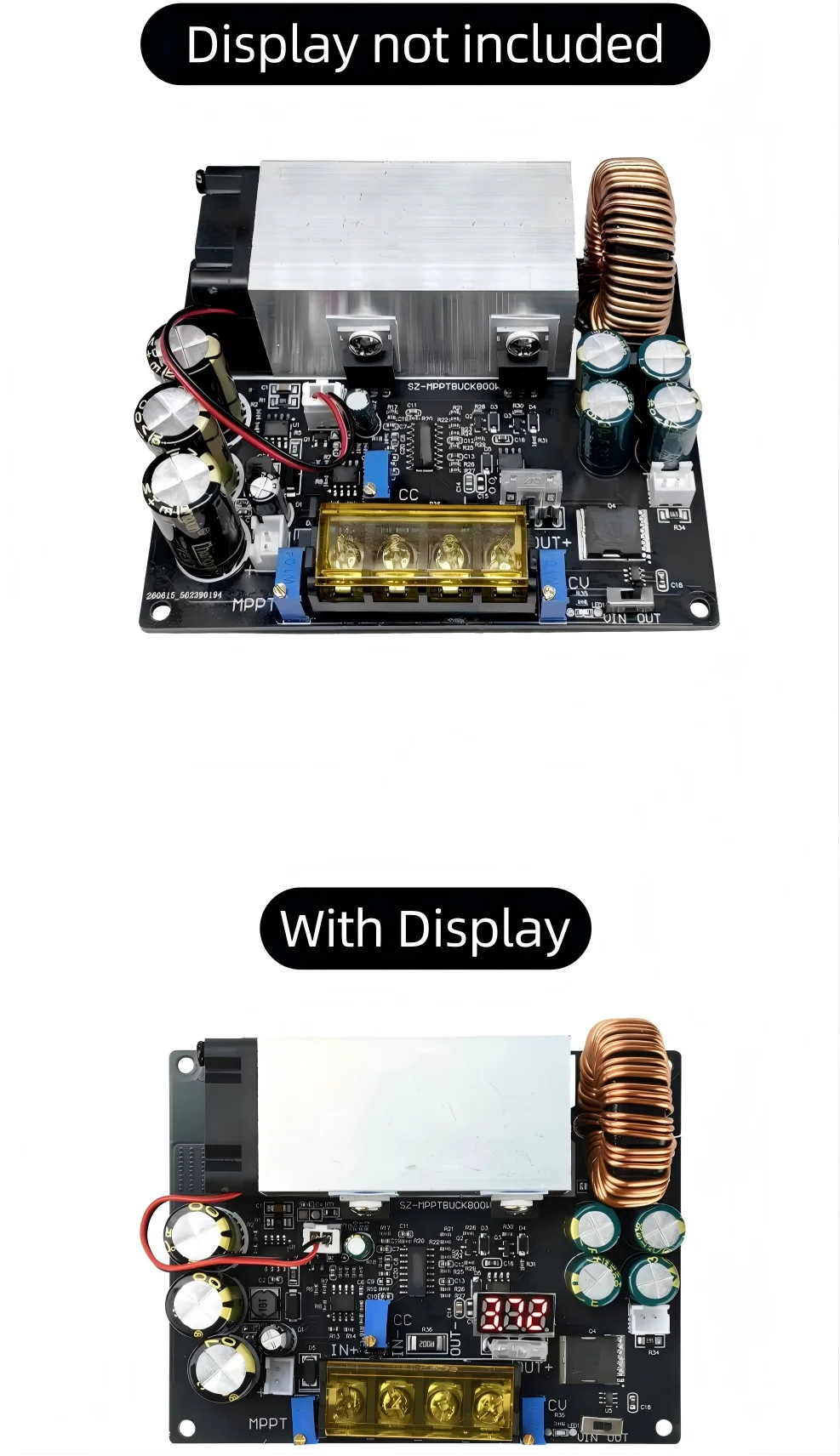 800W 25A MPPT Solar Charging Power Supply Module DC-DC Adjustable Step Down Buck Converter 18V-90V to 2-60V Auto Charging Board