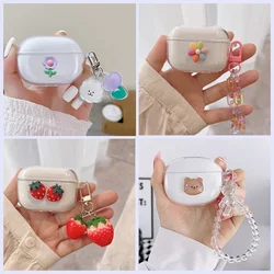For Redmi Buds 4 Active cover Cartoon Wristband Cover Silicone Transparent Earphone Case For Redmi Buds 4Active cover