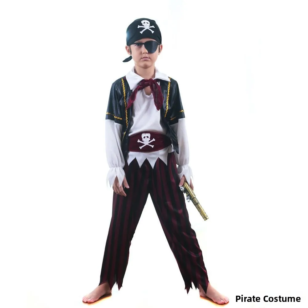 ชุดโจรสลัดเด็กสำหรับเล่นบทบาทสมมติ ชุดการแสดงบนเวที ชุดประจำชาติแบบดั้งเดิม เสื้อผ้าแฟชั่นพรีเมียมสำหรับสุภาพสตรี